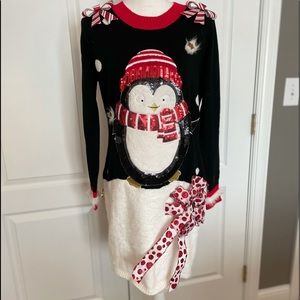 SZ L UGLY CHRISTMAS SWEATER DRESS